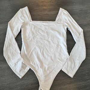 Babaton contour white Long Sleeve body suit